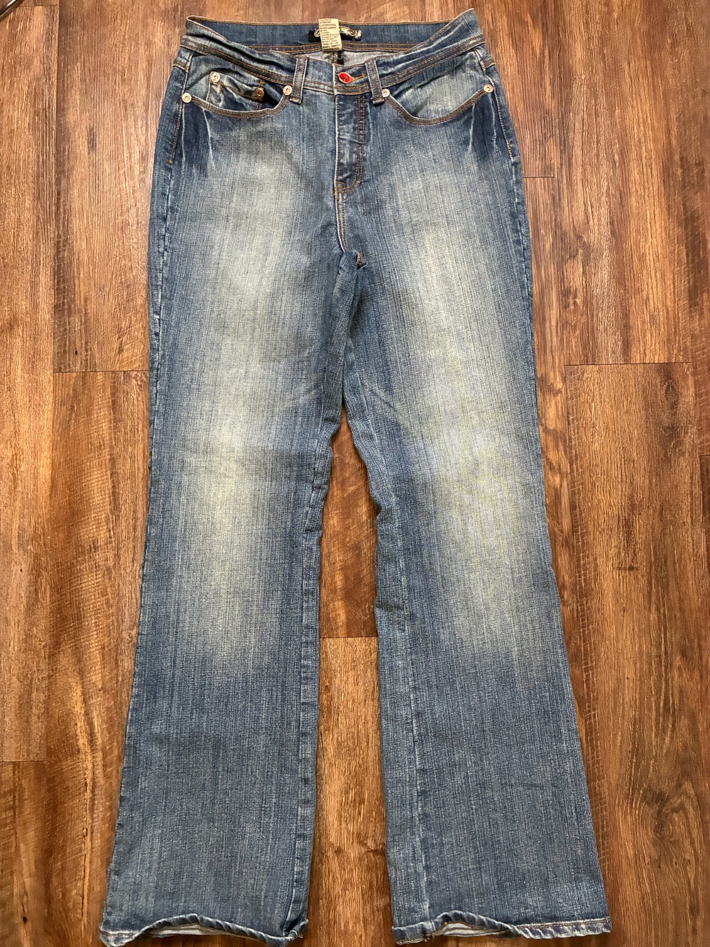 Men's Straight Fit Washed Blue Jeans